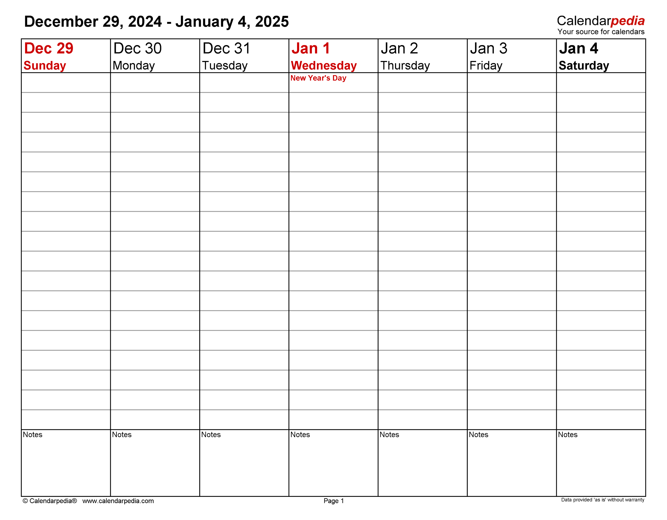 Weekly Calendars 2025 For Pdf - 12 Free Printable Templates for Printable Weekly Calendar 2025