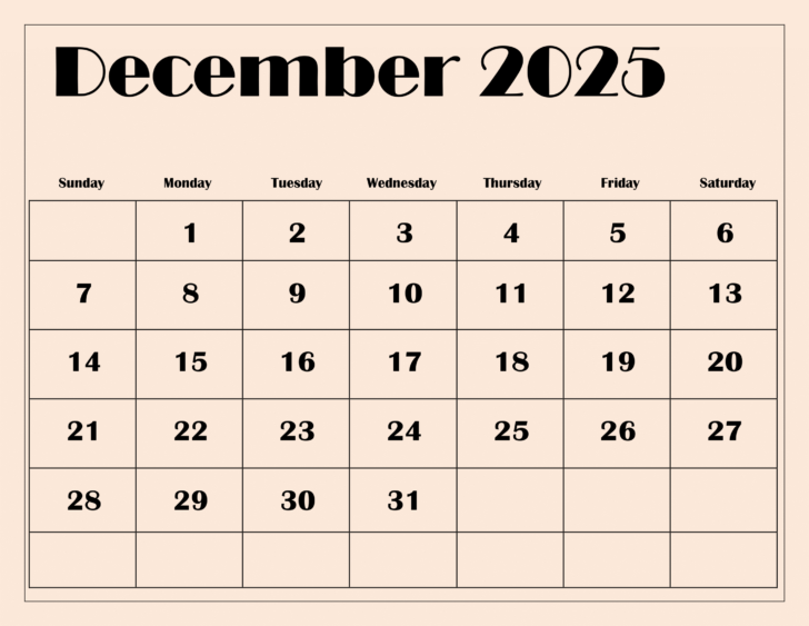 December January February Calendar 2025