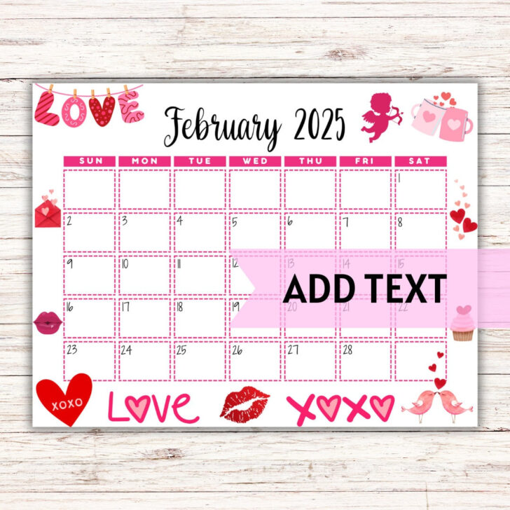 Calendar Ideas For February 2025