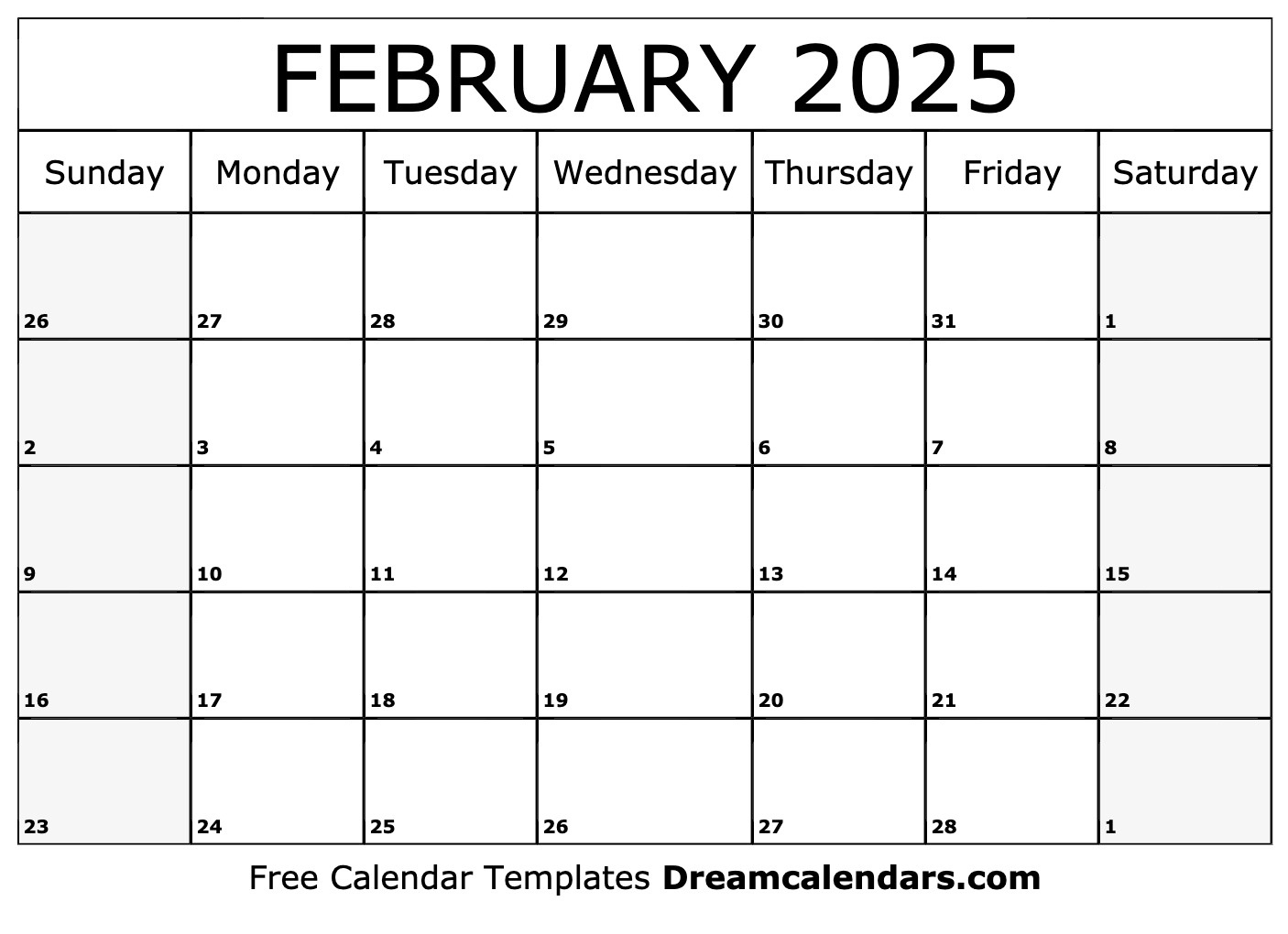 February 2025 Calendar - Free Printable With Holidays And Observances with regard to Show Me February Calendar 2025