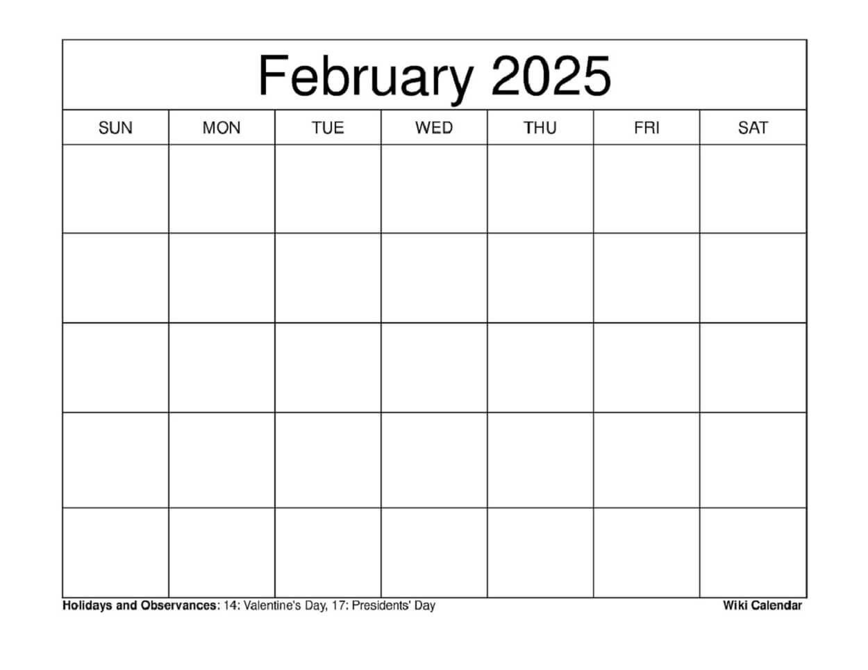 February 2025 Calendar - Printable Templates &amp;amp; More regarding Wiki Calendar February 2025