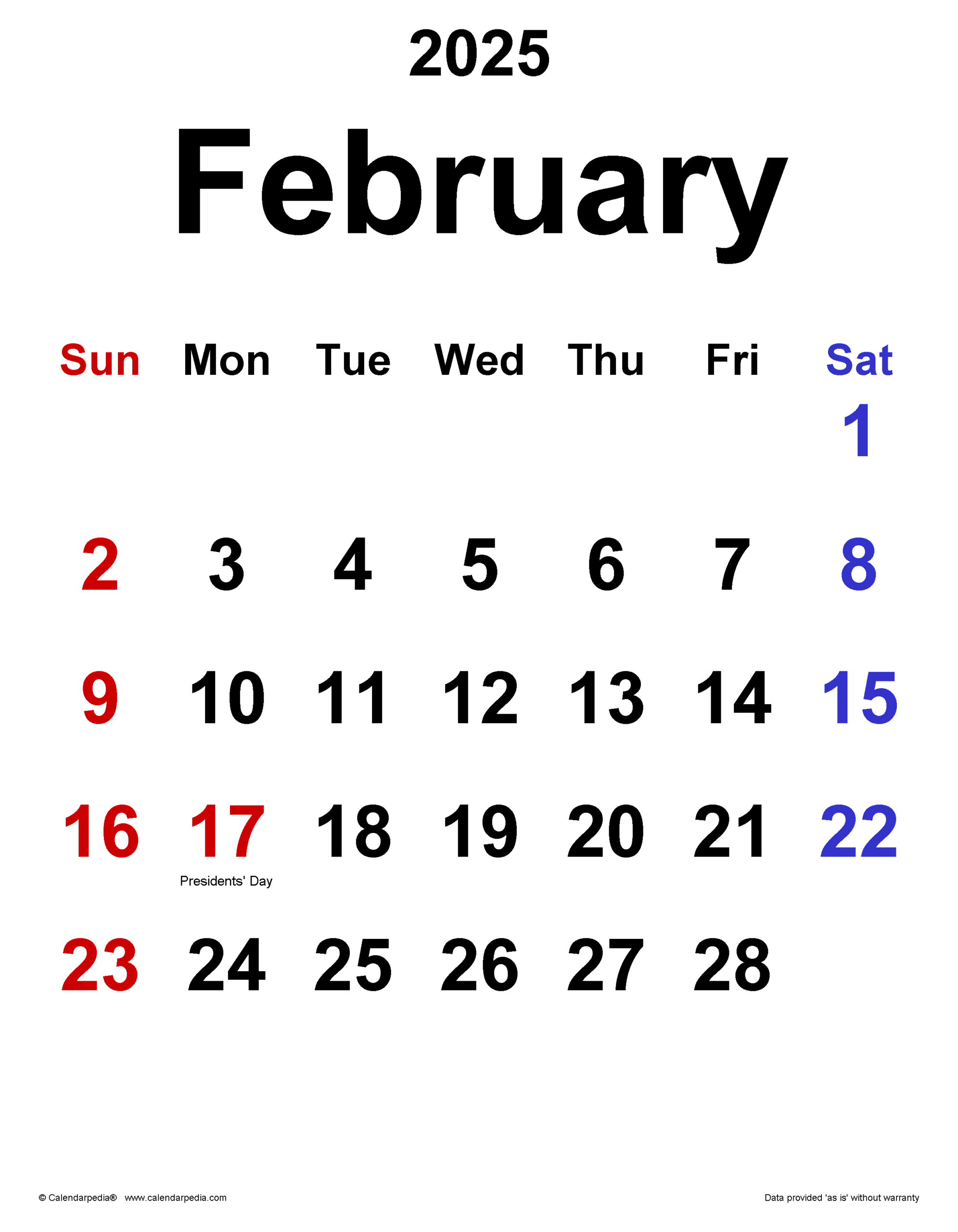 February 2025 Calendar | Templates For Word, Excel And Pdf throughout Calendar Of February From The 12Th Day To The 24Th 2025