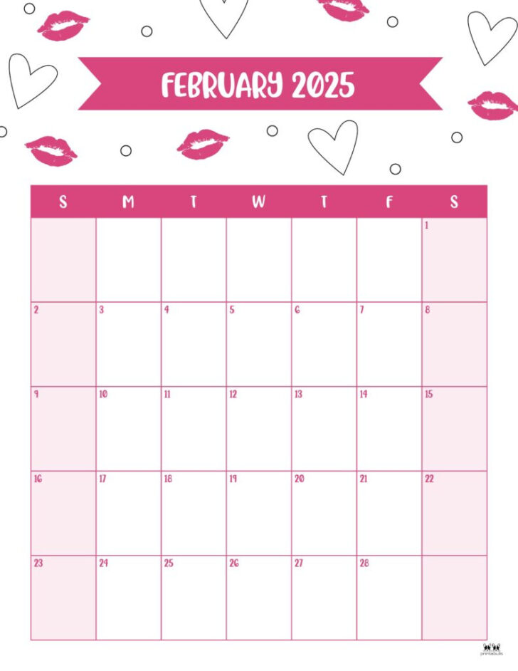 February 2025 Calendar Vertical Printable