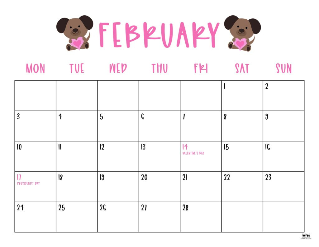 February 2025 Calendars - 107 Free Printables | Printabulls in February Calendar Printable 2025