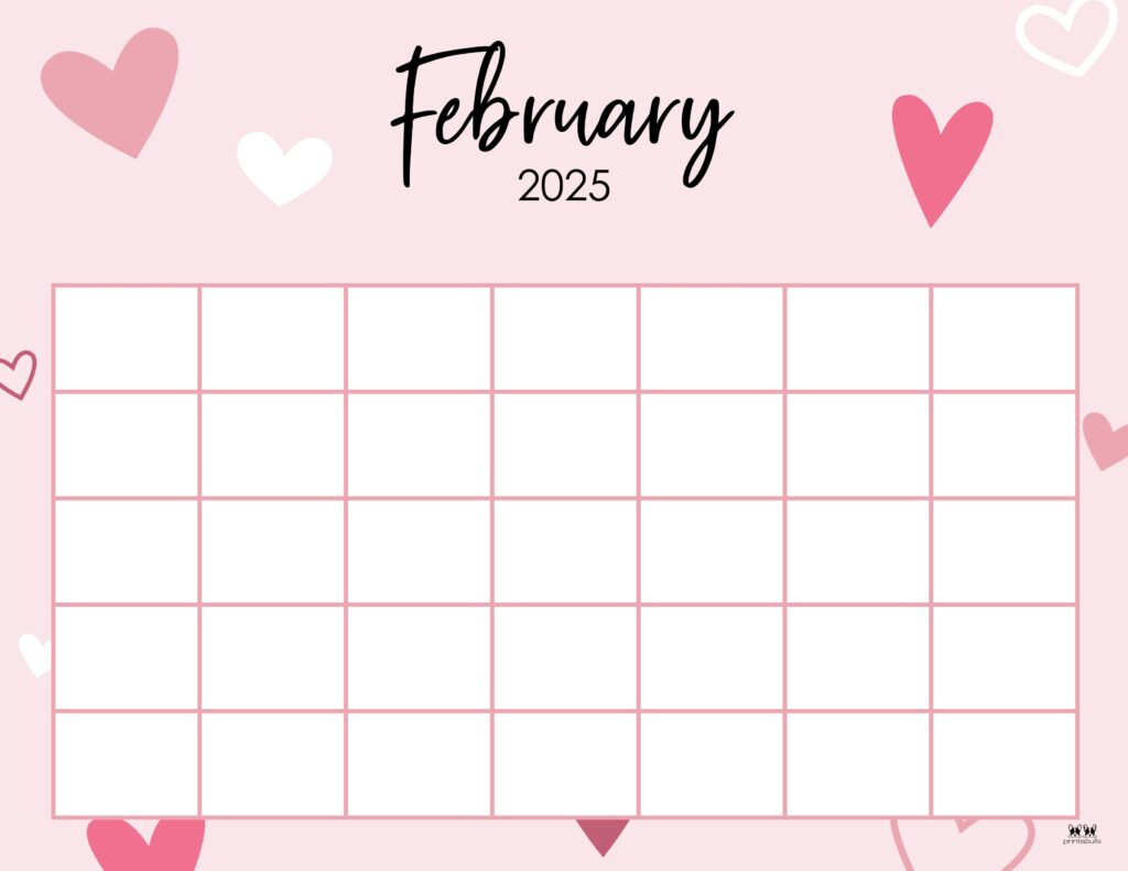 February 2025 Calendars - 107 Free Printables | Printabulls regarding Cute February 2025 Calendar