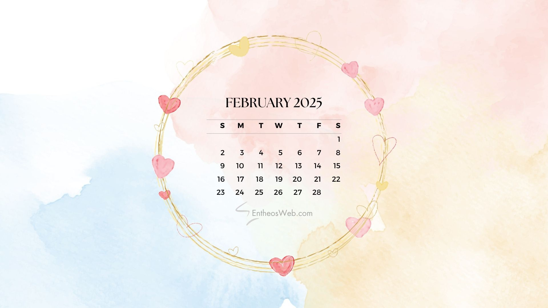 February 2025 Desktop Wallpaper Calendars | Entheosweb pertaining to February 2025 Calendar Wallpaper