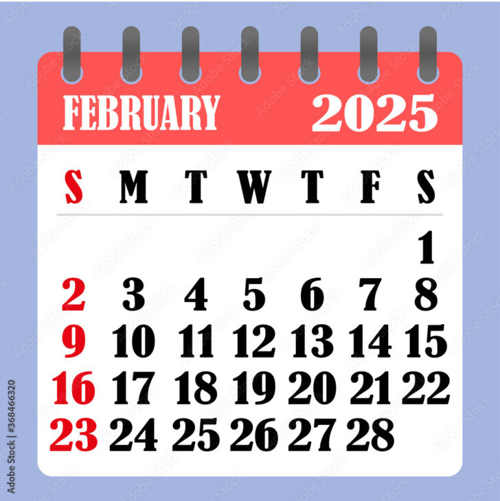 Calendar 2025 February