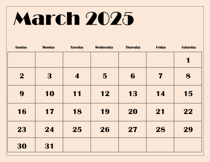 Calendar For February and March 2025