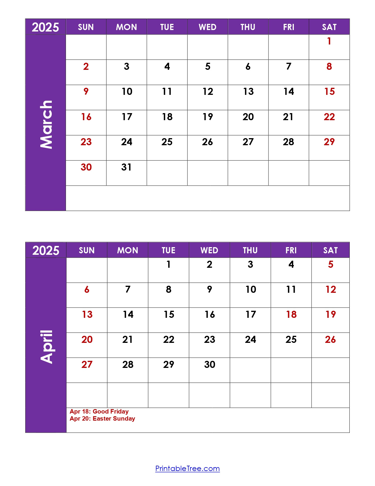 March And April 2025 Calendar Printable | Two Months Calendar pertaining to February March April 2025 Calendar