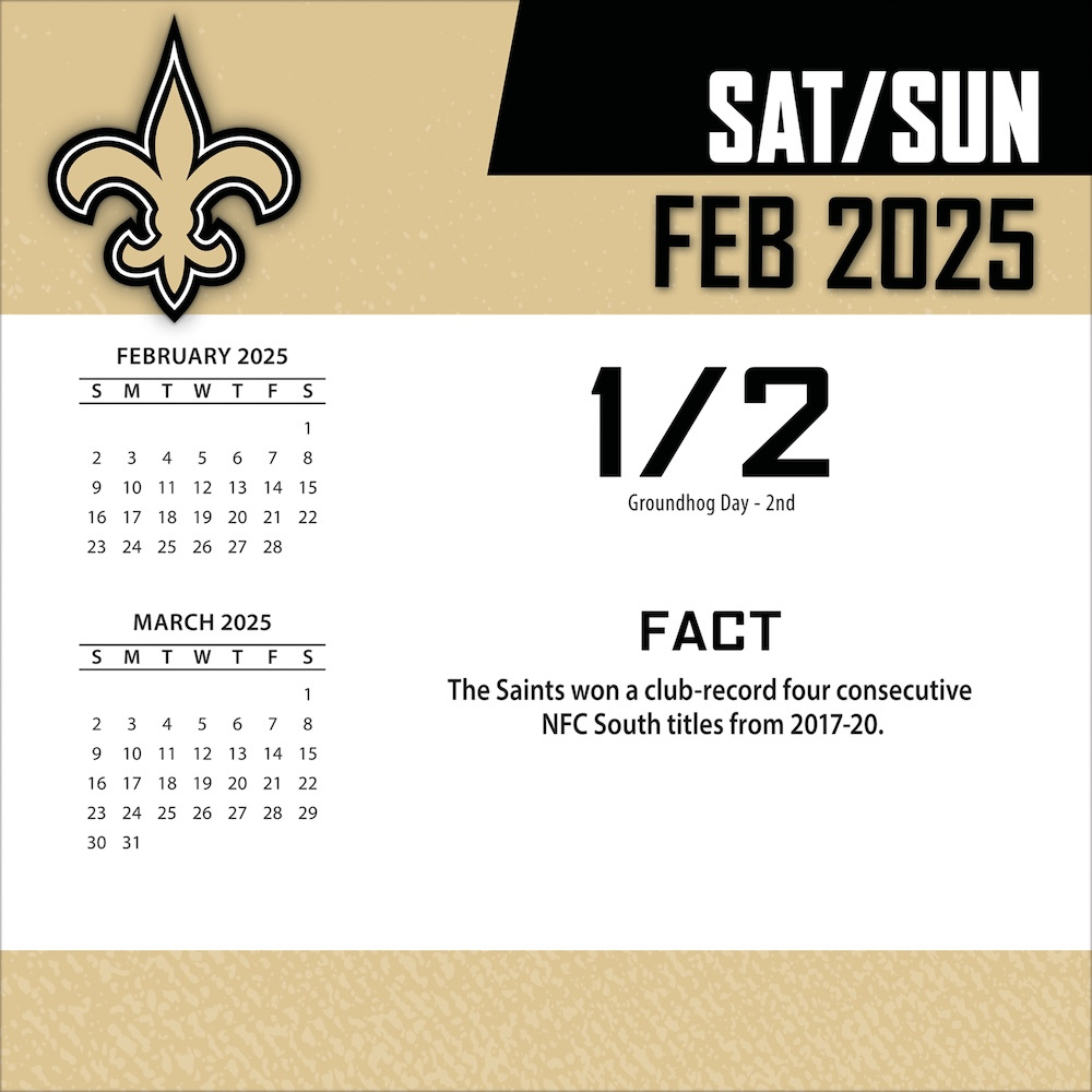 New Orleans Saints 2025 Nfl Page-A-Day Box Calendar - Buy At Khc regarding February 2025 Saints Calendar