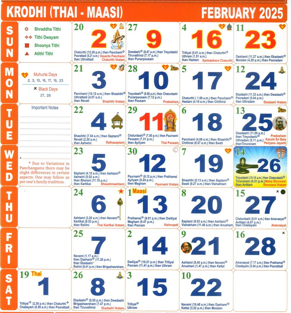 Tamil Calendar February Month , 2025 throughout Tamil Calendar 2025 February