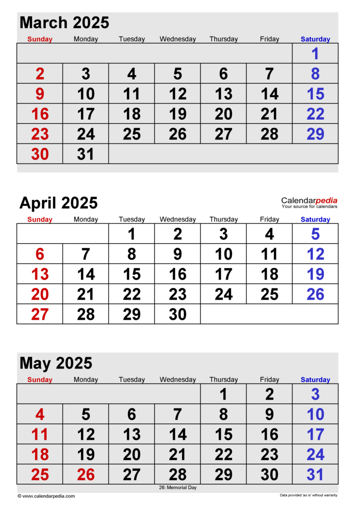 Calendar March April 2025 Printable