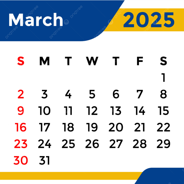 2025 March Month Calendar