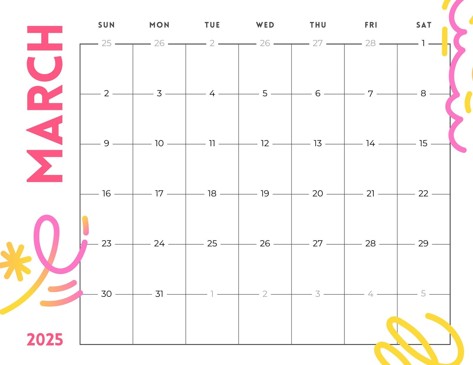 Free And Customizable March Templates inside March Whiteboard Calendar Ideas 2025