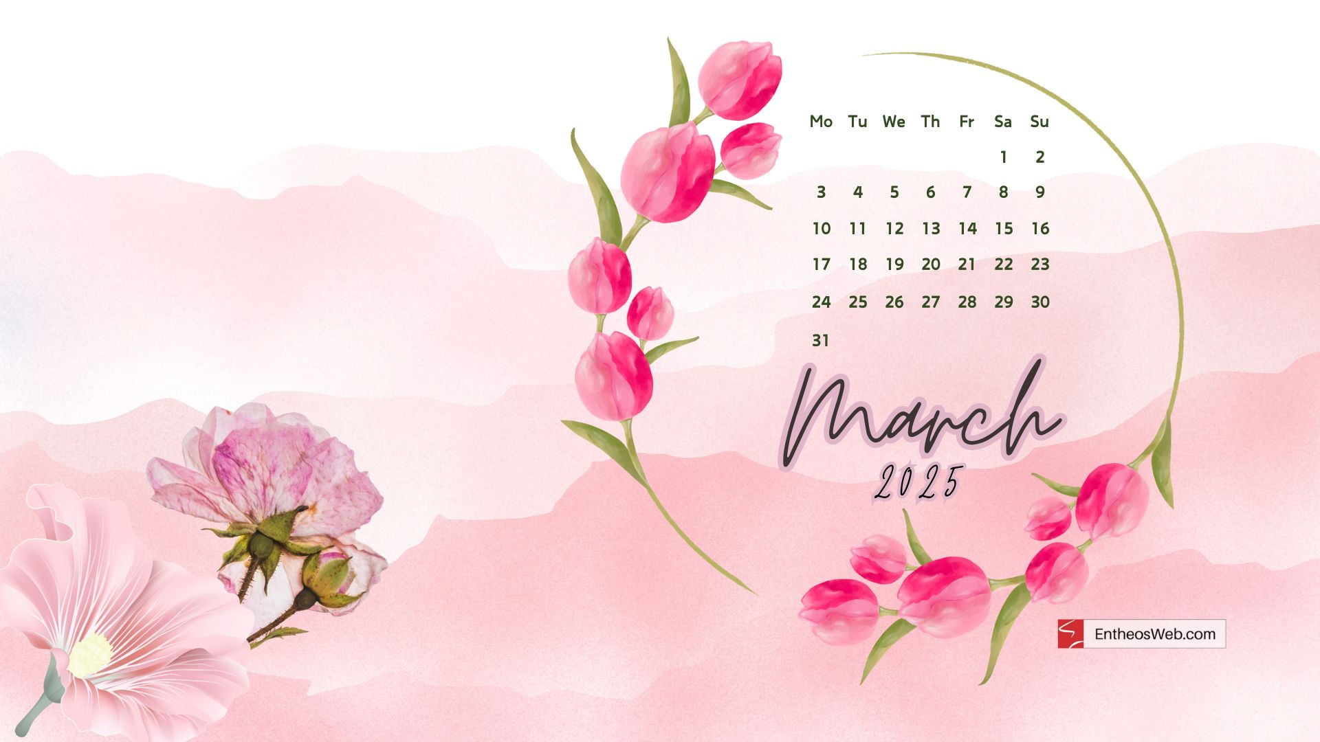 Free March 2025 Desktop Wallpaper Calendars | Entheosweb for March Calendar Wallpaper 2025