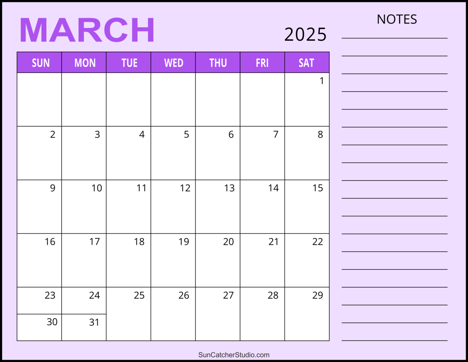 Free Printable March 2025 Calendar Word | Calendar 2025