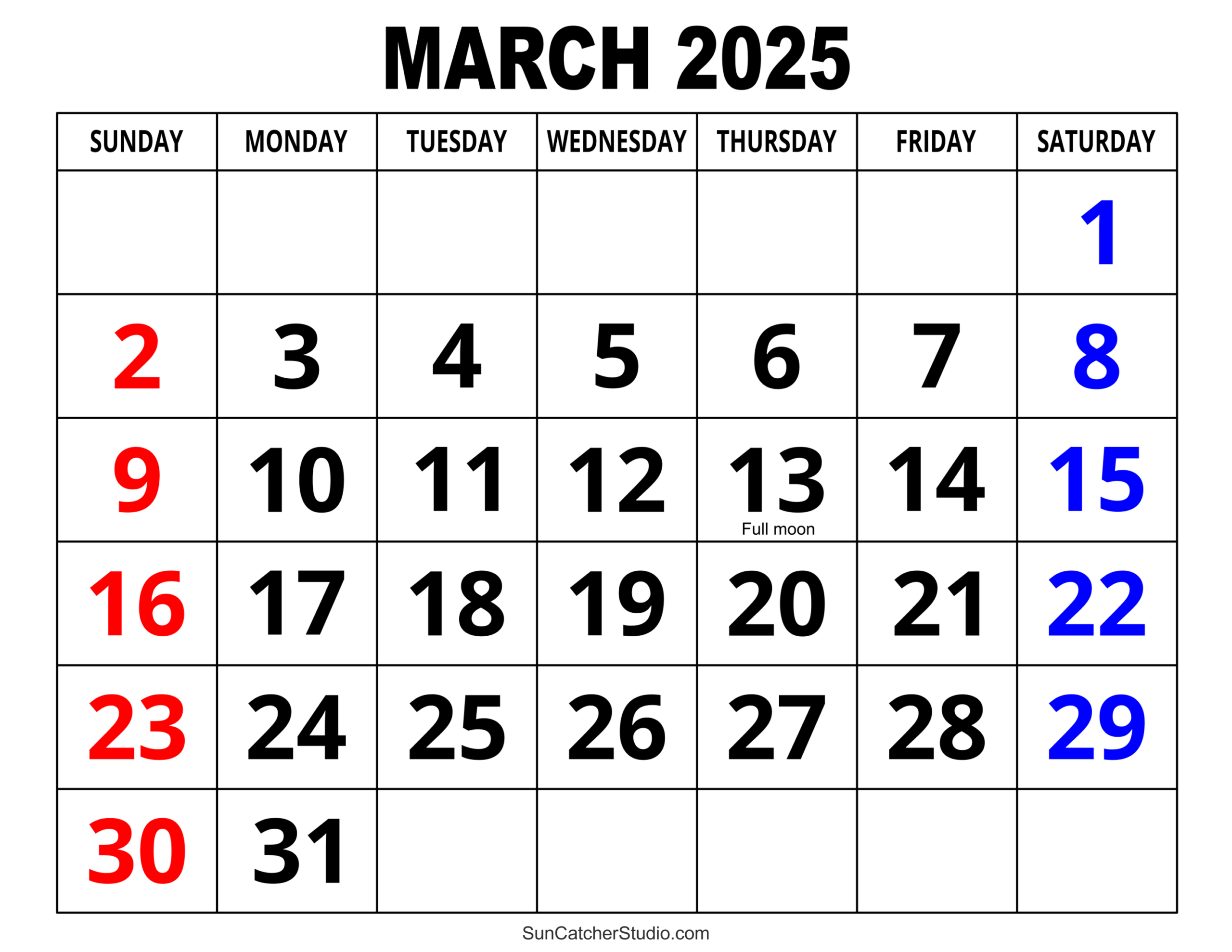 March 2025 Calendar (Free Printable) – Free Printables, Monograms with regard to March Calendar with Holidays 2025