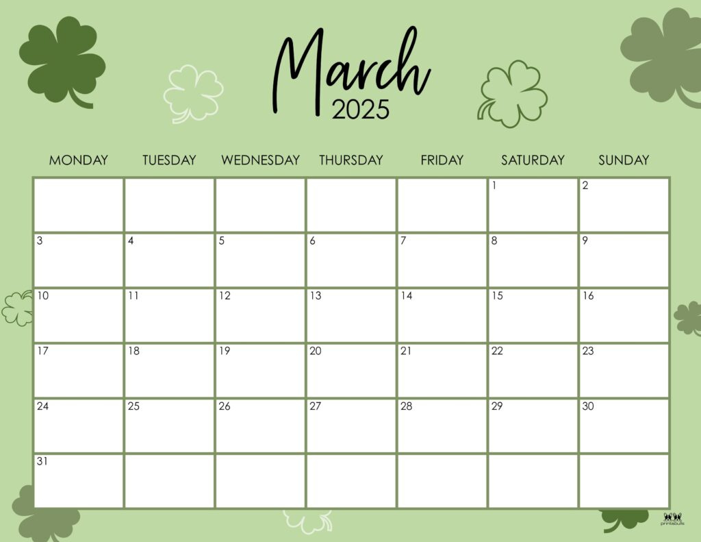 March 2025 Calendars - 107 Free Printables | Printabulls intended for March Monthly Calendar Printable 2025