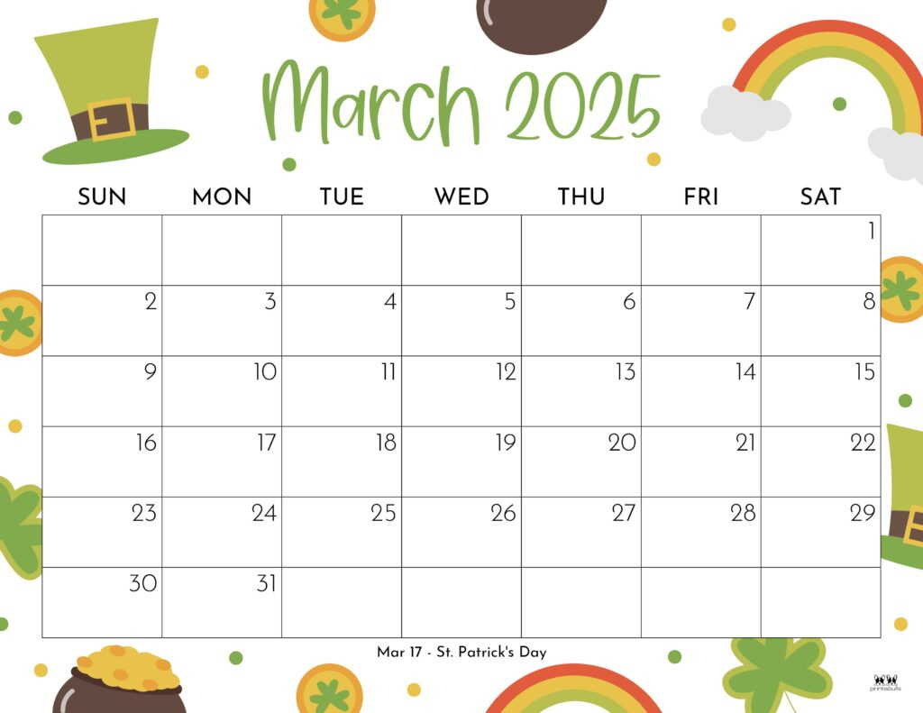 March 2025 Calendars - 107 Free Printables | Printabulls pertaining to Cute March Calendar Printable 2025