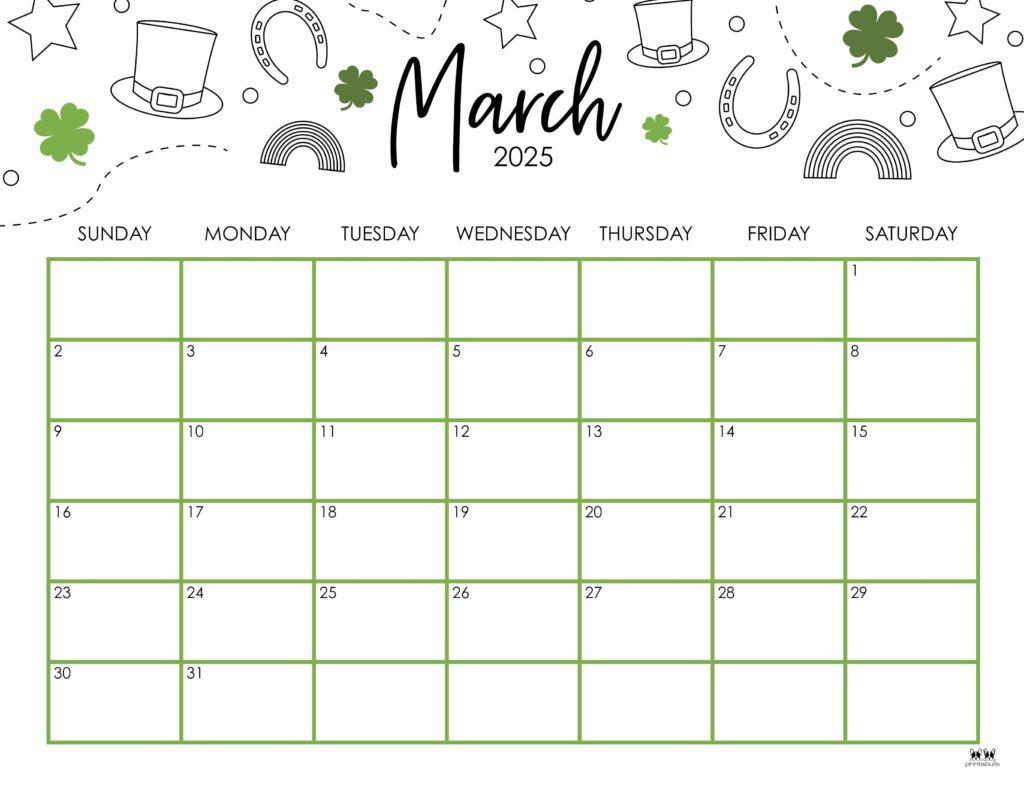 March 2025 Calendars - 107 Free Printables | Printabulls pertaining to March 2025 Calendar Printabulls