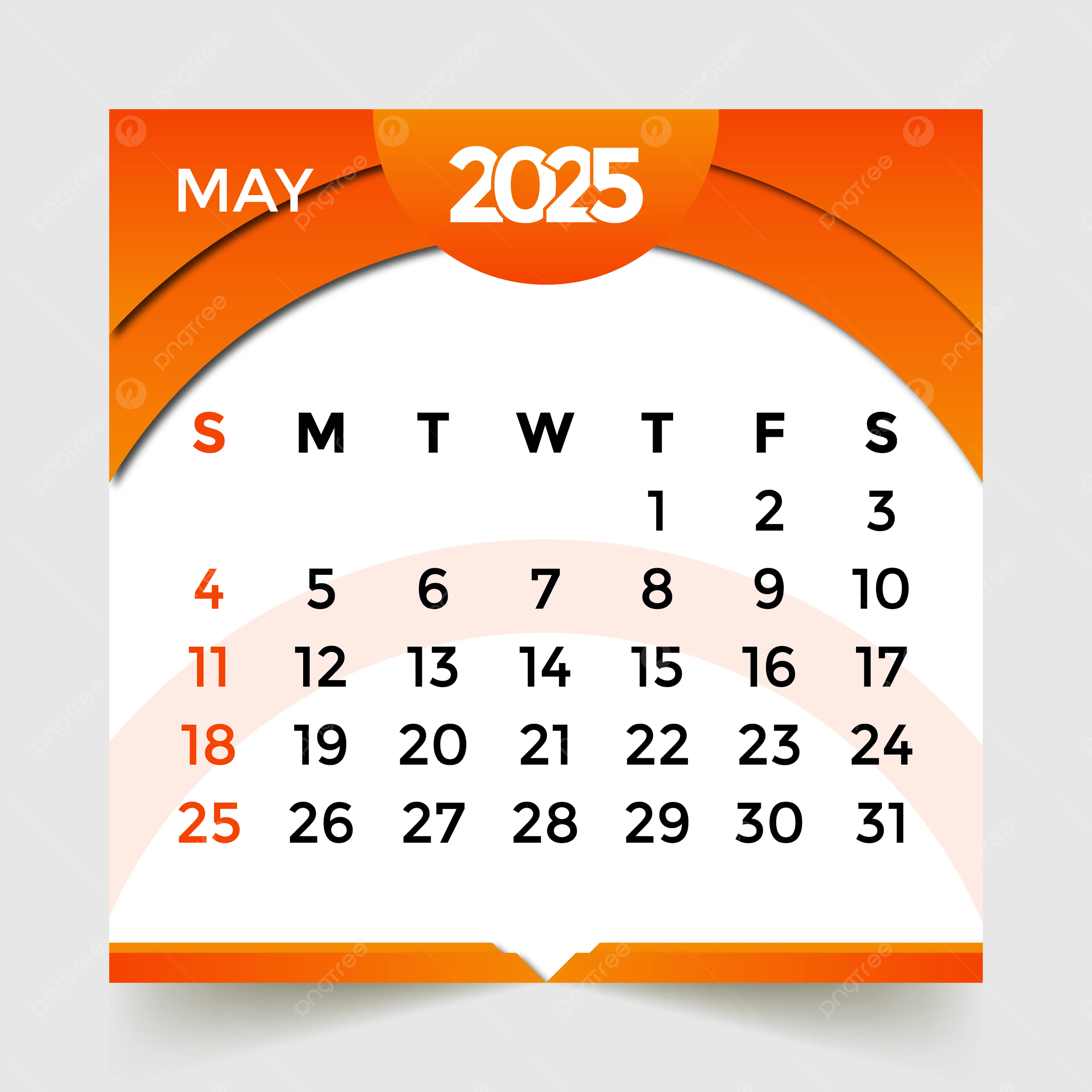 2025 Calendar Month Of May Vector Template Download On Pngtree in Month Of May Calendar 2025