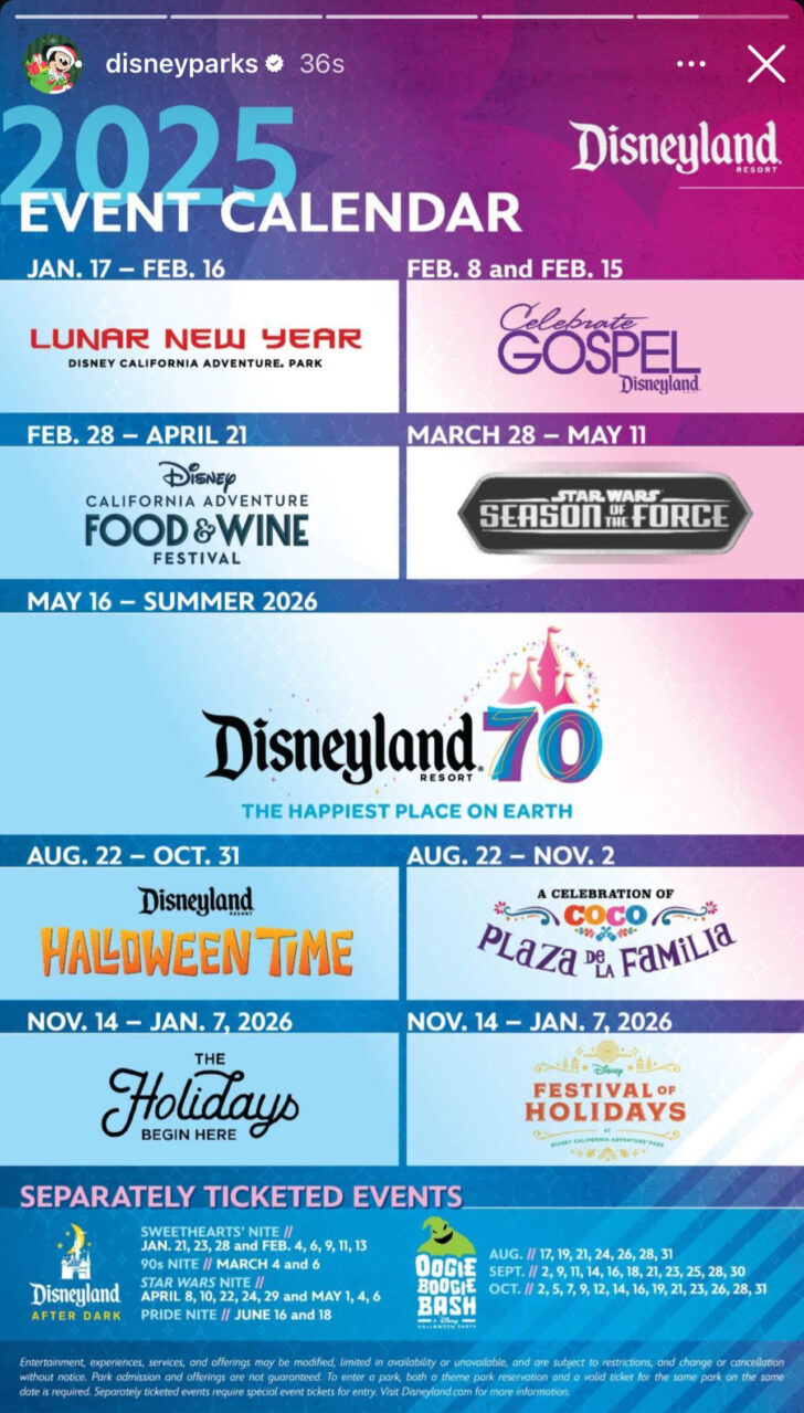 Calendar of Events For May 2025