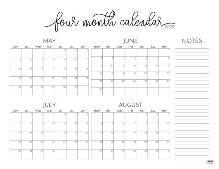April May June 2025 Printable Calendar