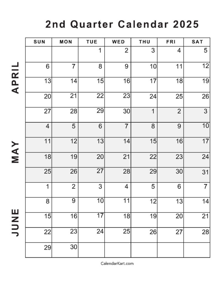 April May June 2025 Calendar