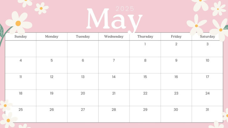 Cute May 2025 Calendar
