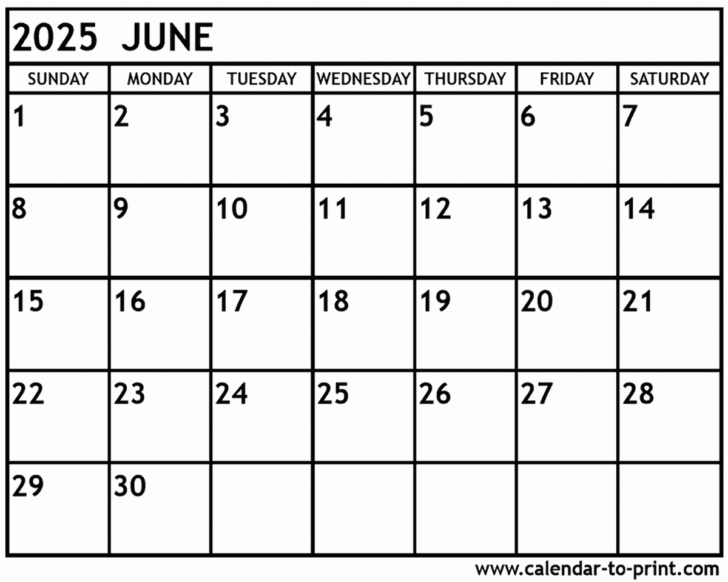 May June Calendar 2025