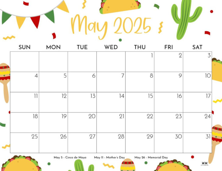 Free Calendar May 2025