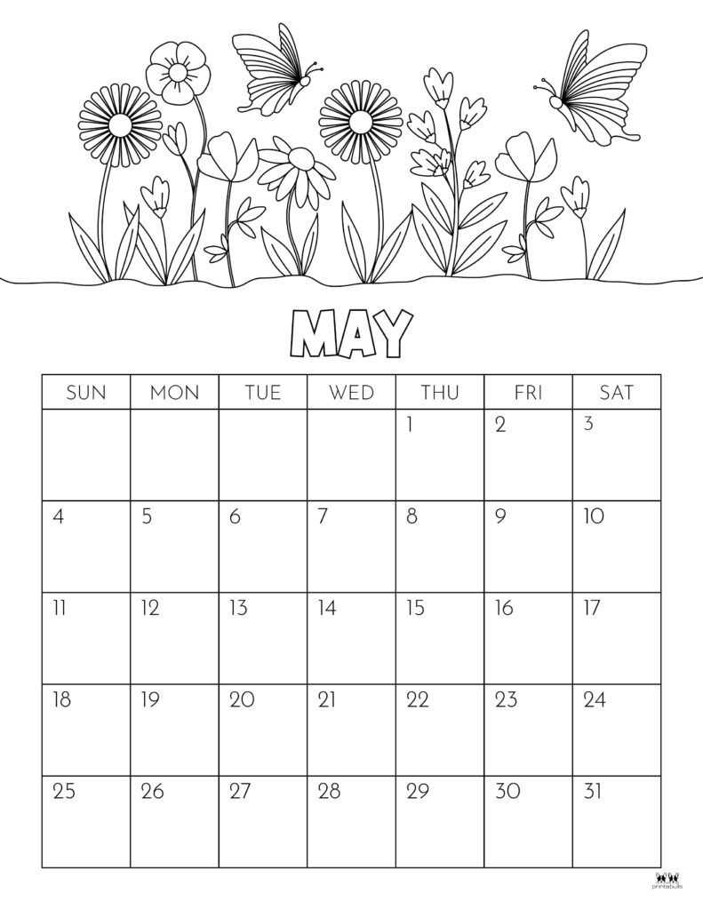 May 2025 Calendars - 107 Free Printables | Printabulls intended for Print Calendar May 2025