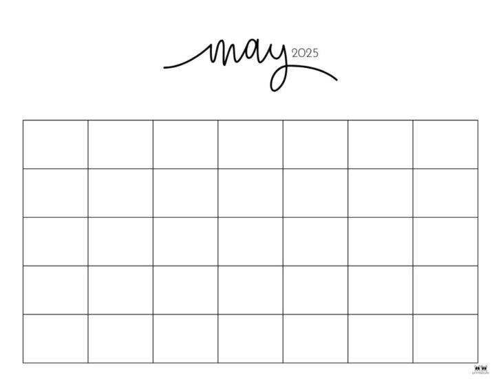 May 2025 Blank Printable Calendar
