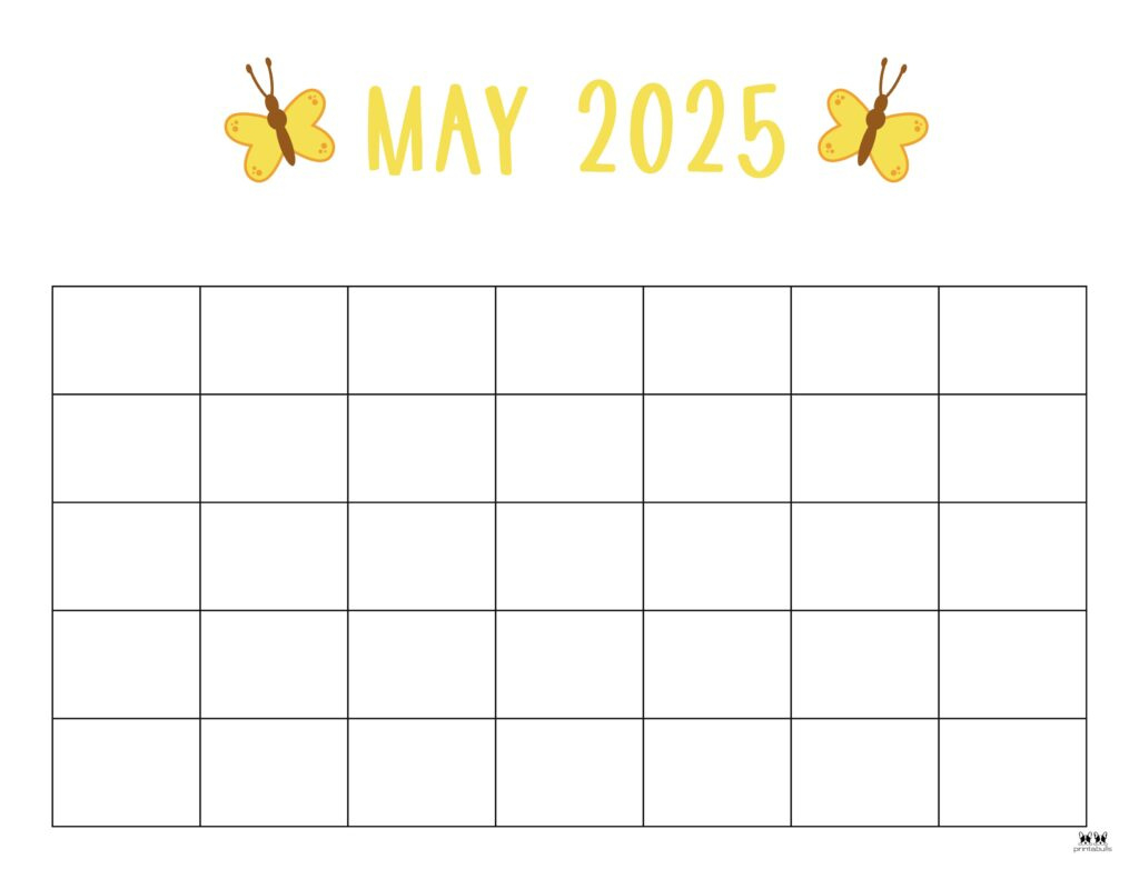 May 2025 Calendars - 107 Free Printables | Printabulls within Print May 2025 Calendar