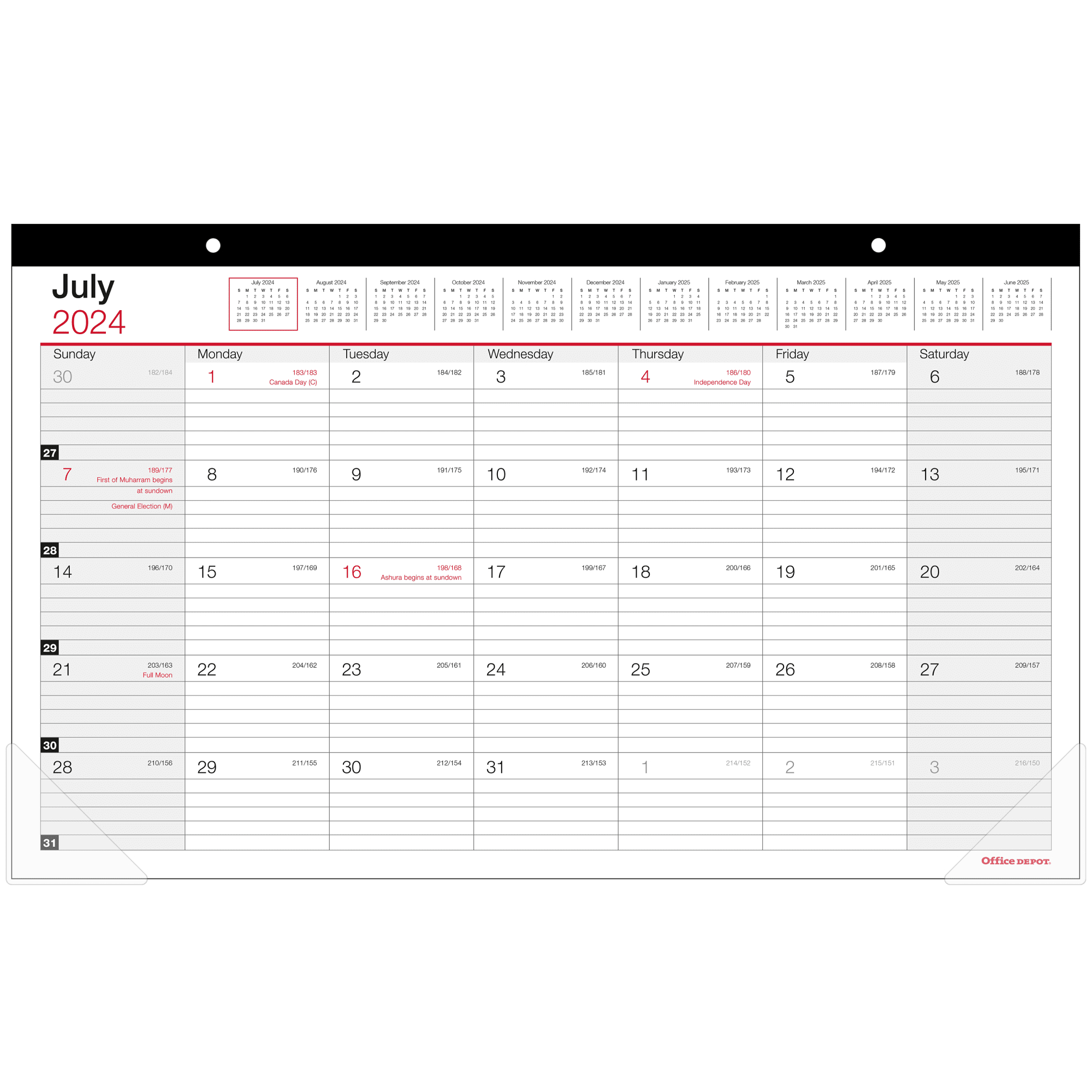 2024-2025 Office Depot® Brand Monthly Academic Desk Calendar, 17-3/4&amp;quot; X 10-7/8&amp;quot;, 30% Recycled, July 2024 To June 2025 pertaining to July 2024 - June 2025 Desk Calendar