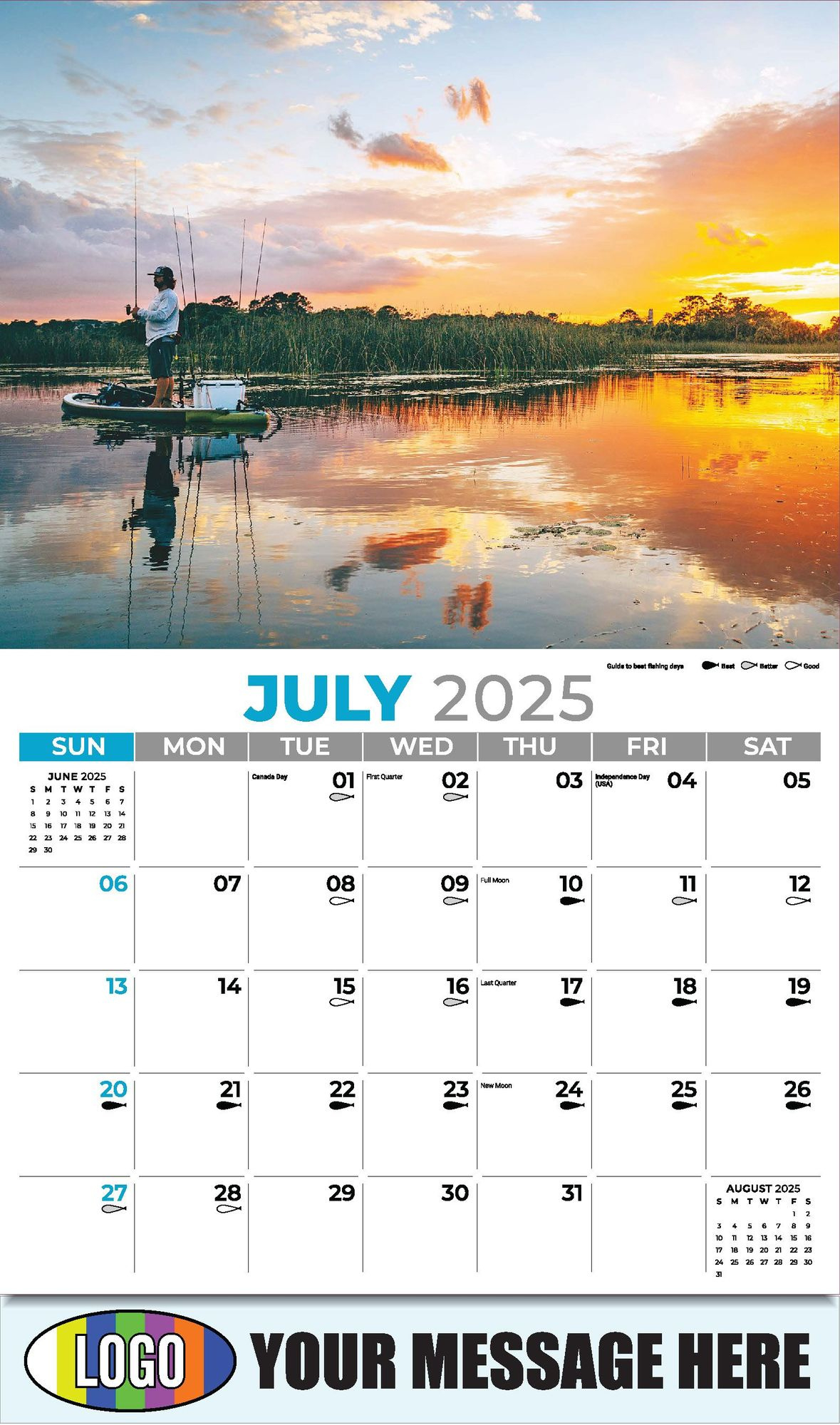 2025 Business Promotion Calendar | Fishing And Hunting intended for Fishing Calendar For June 2025