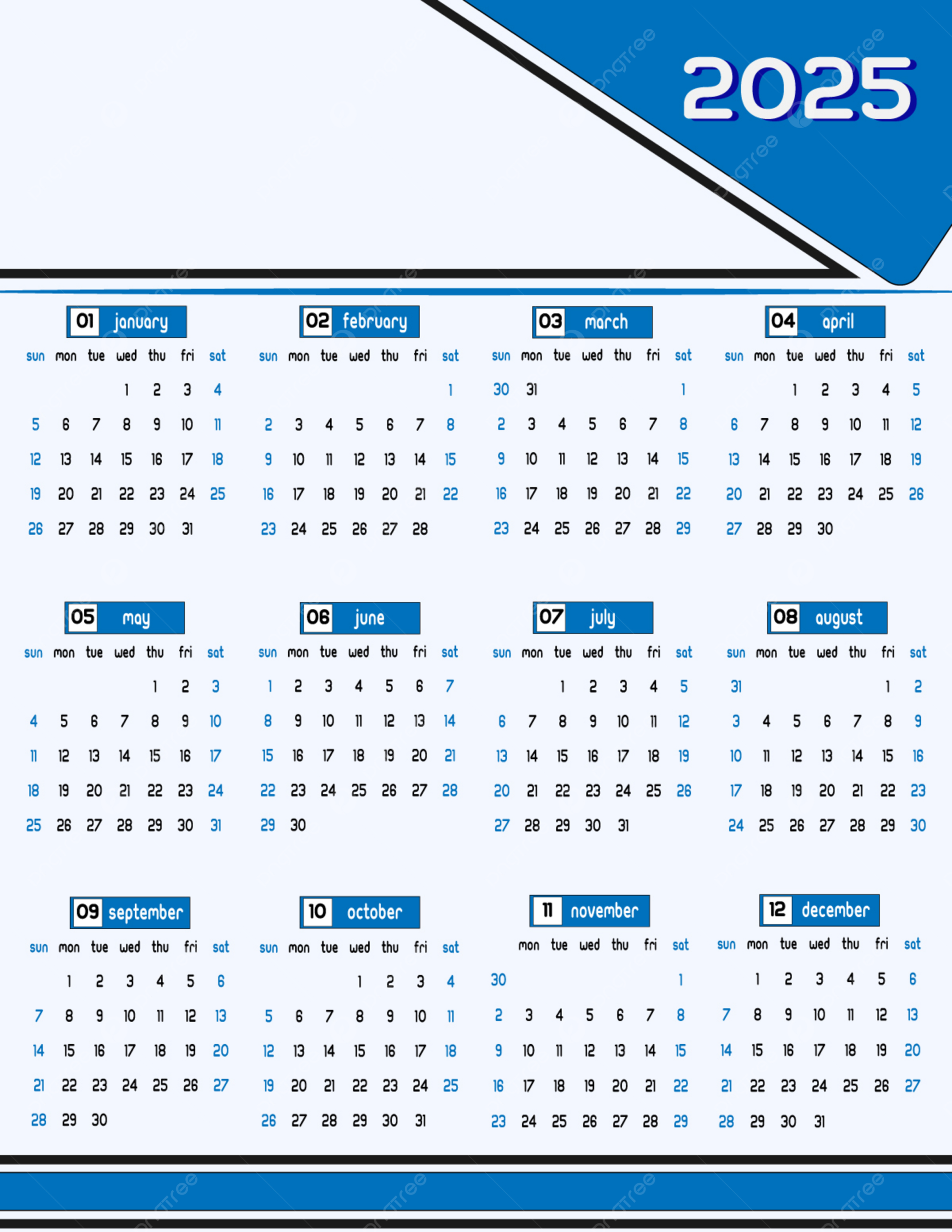 Amazing Calendar 2025 Vector Template Download On Pngtree in June 2025 Calendar General Blue