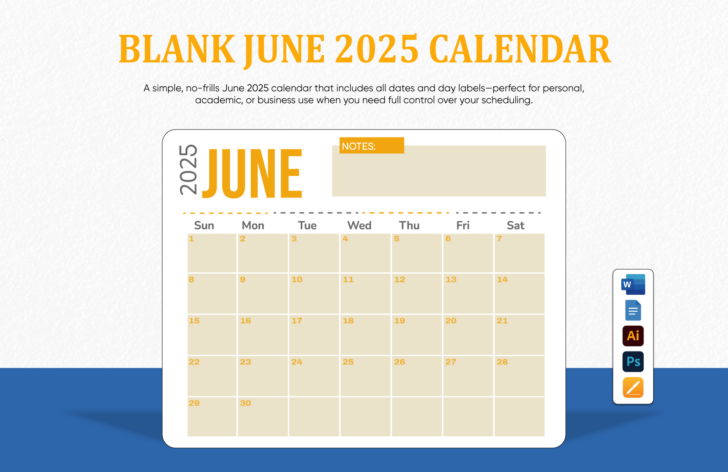 Google Calendar – June 2025