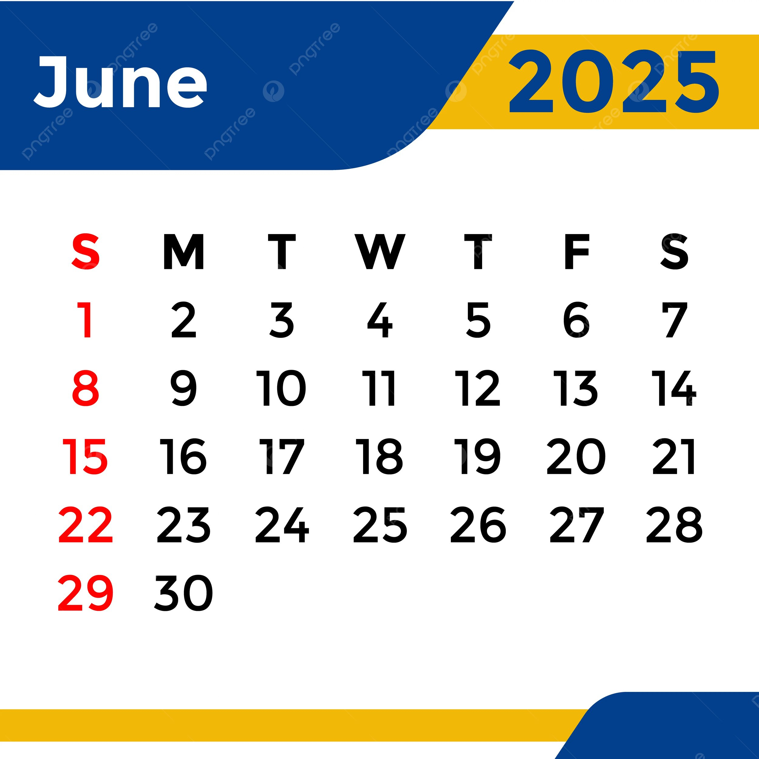 Calendar 2025 June Month Vector Template Download On Pngtree throughout Calendar Of The Month Of June 2025