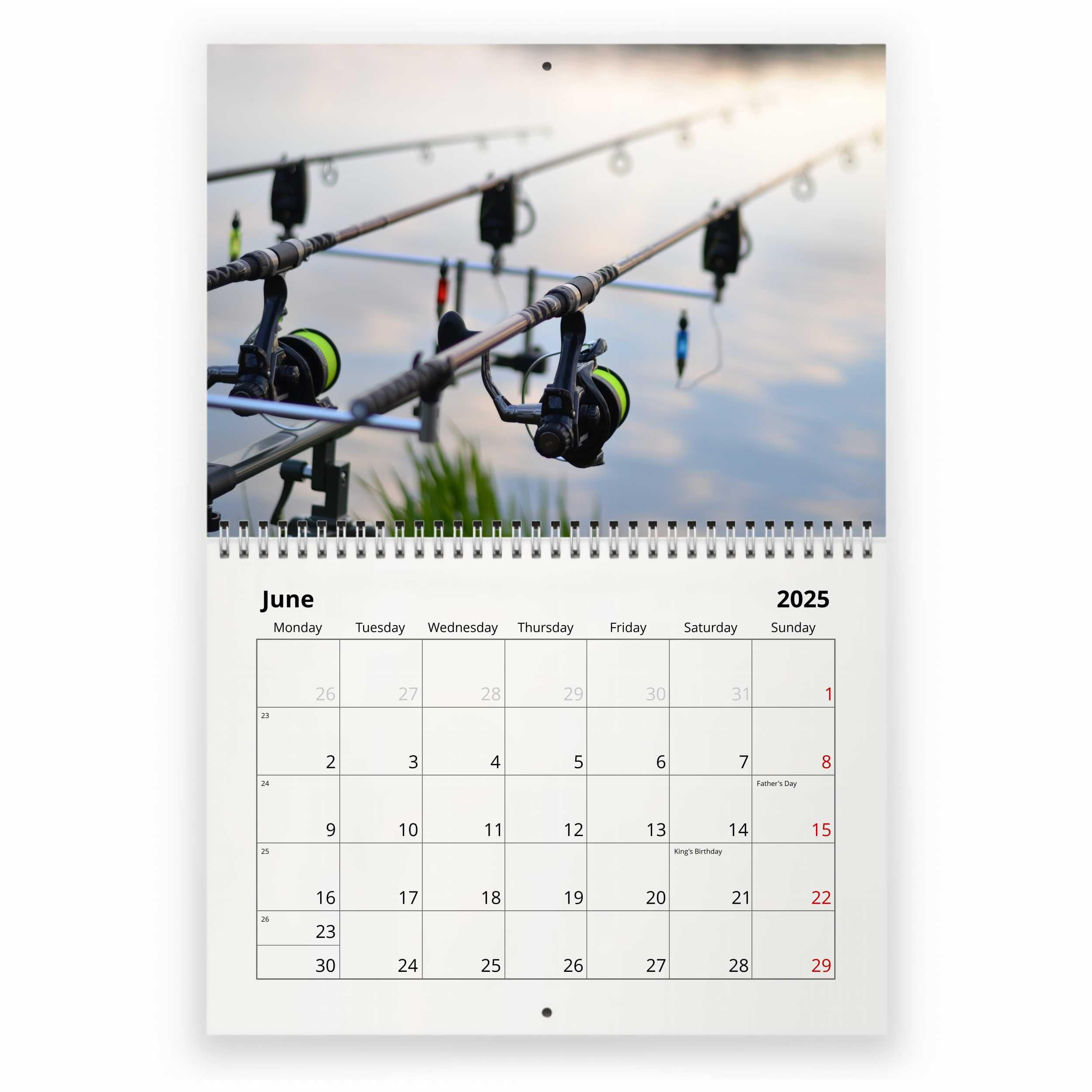 Fishing 2025 Wall Calendar Id:w23043 - Etsy within Fishing Calendar For June 2025