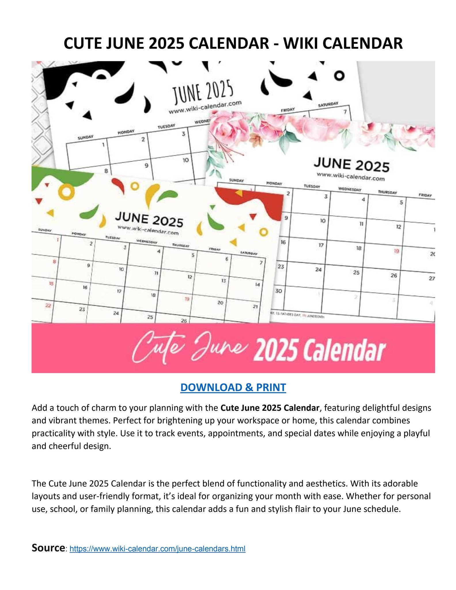 Issuu regarding June 2025 Calendar Wiki