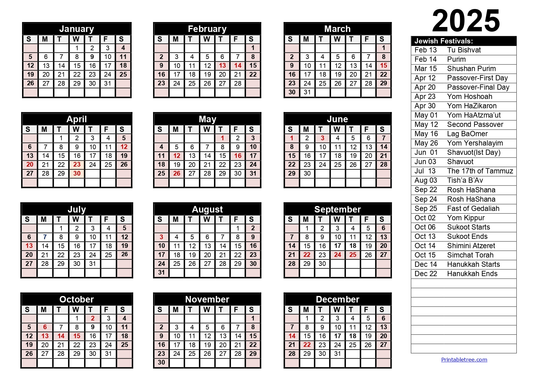 Jewish Calendar 2024, 2025 Pdf Templates With Jewish Holidays Lists pertaining to Chabad Calendar June 2025