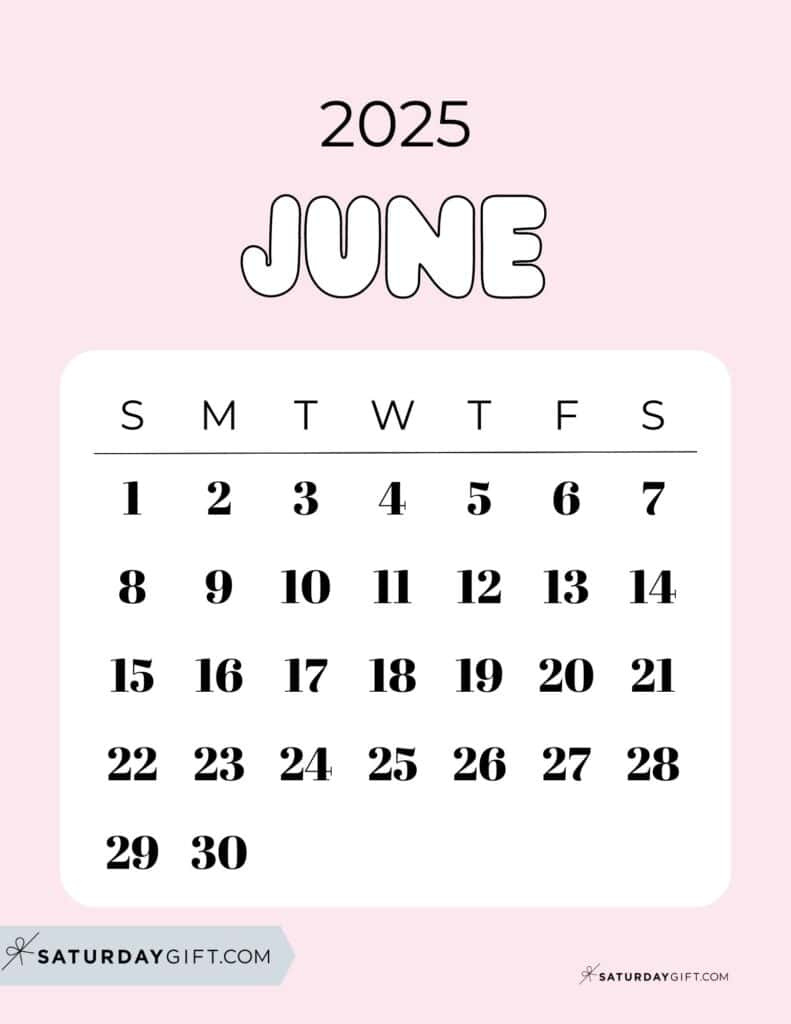 June 2025 Calendar - 23 Cute &amp;amp; Free Printables intended for Calendar Ideas For June 2025