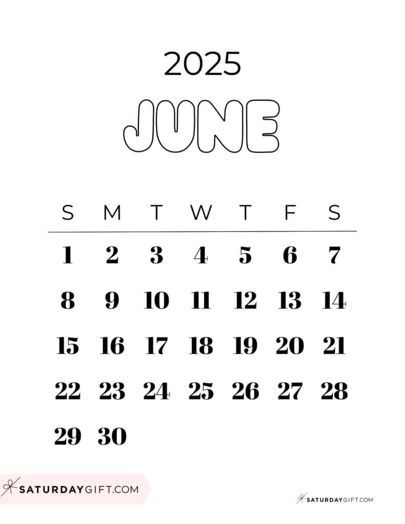 June 2025 Calendar - 23 Cute &amp;amp; Free Printables with regard to Cute June Calendar 2025 Printable