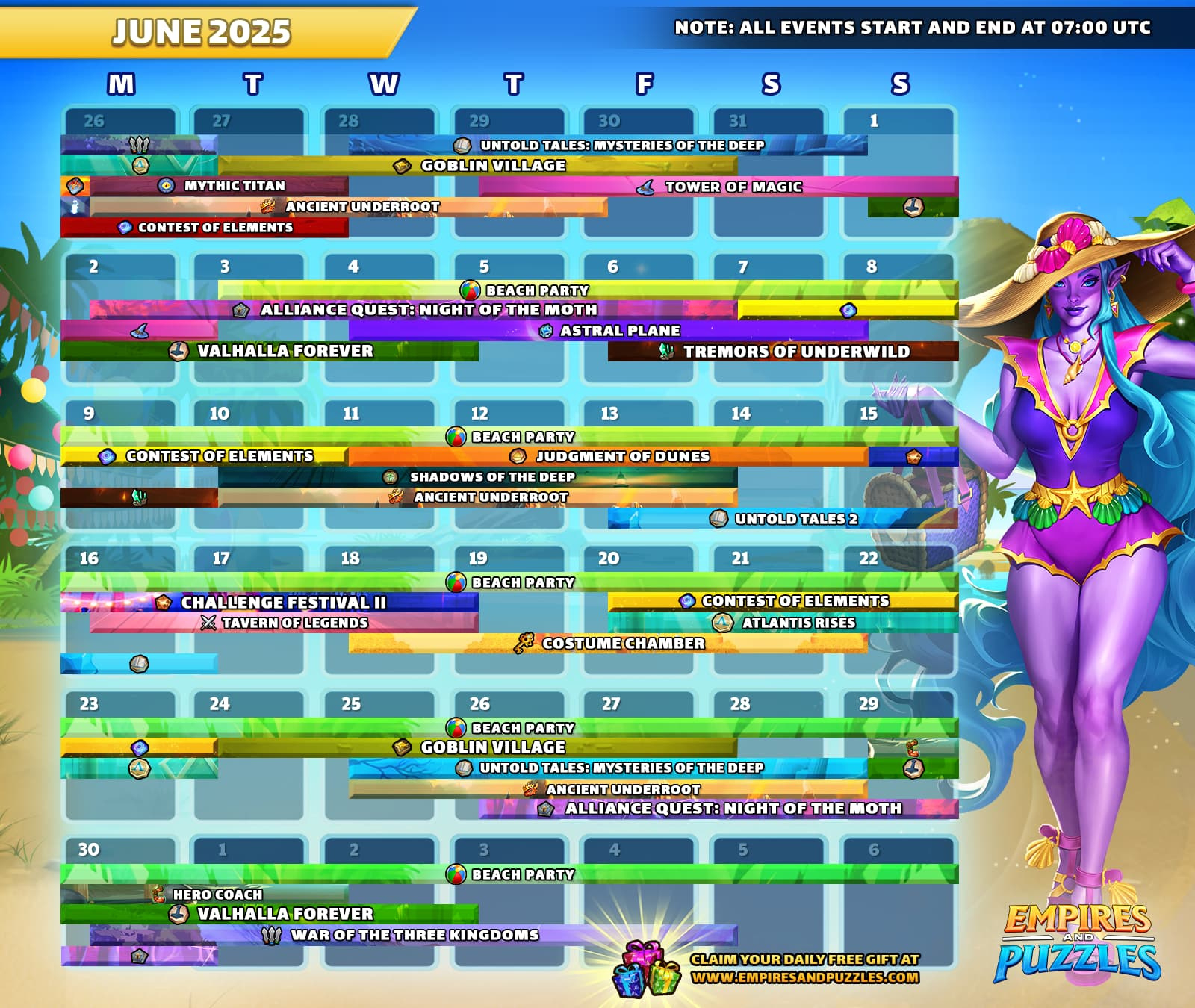 June 2025 Calendar Of Events | Empires &amp;amp; Puzzles regarding Calendar Of Events For June 2025
