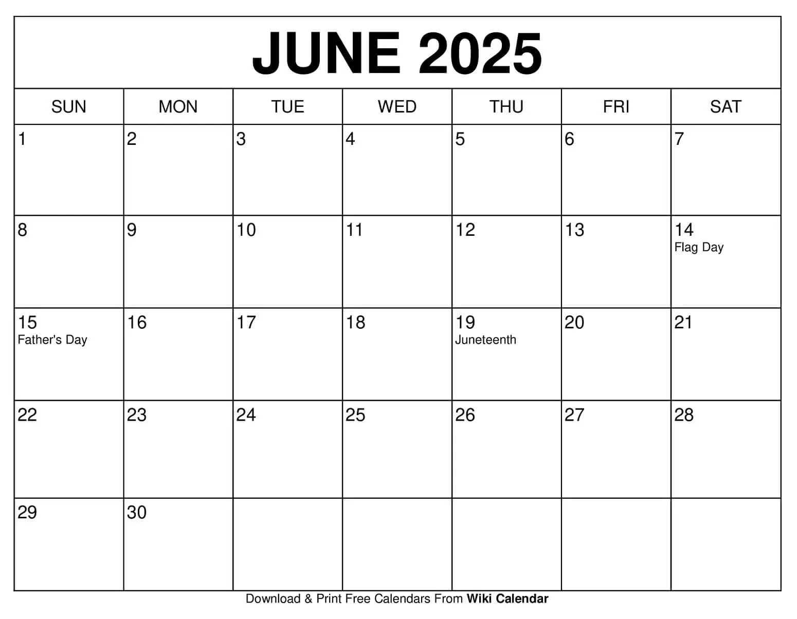 June 2025 Calendar - Printable Templates &amp;amp; More inside Show Me The June 2025 Calendar
