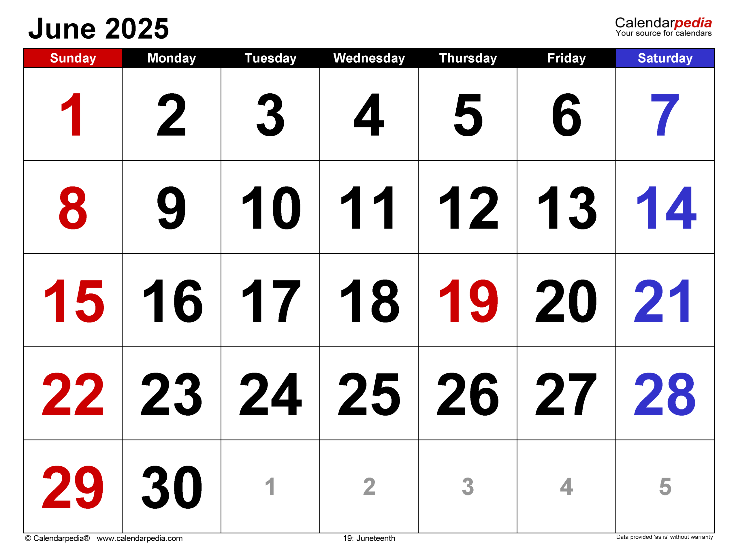 June 2025 Calendar | Templates For Pdf, Excel And Word inside Show Calendar For June 2025
