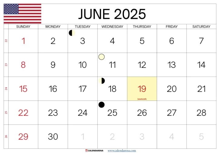 June 2025 Calendar Events