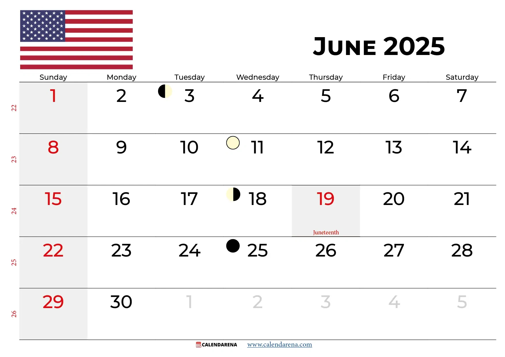 June 2025 Calendar Usa With Holidays with June National Days Calendar 2025