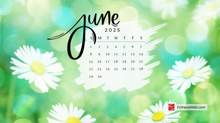 June Calendar 2025 Desktop Wallpaper